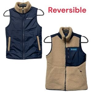 COLUMBIA Kids' Faux Sherpa Reversible Vest M